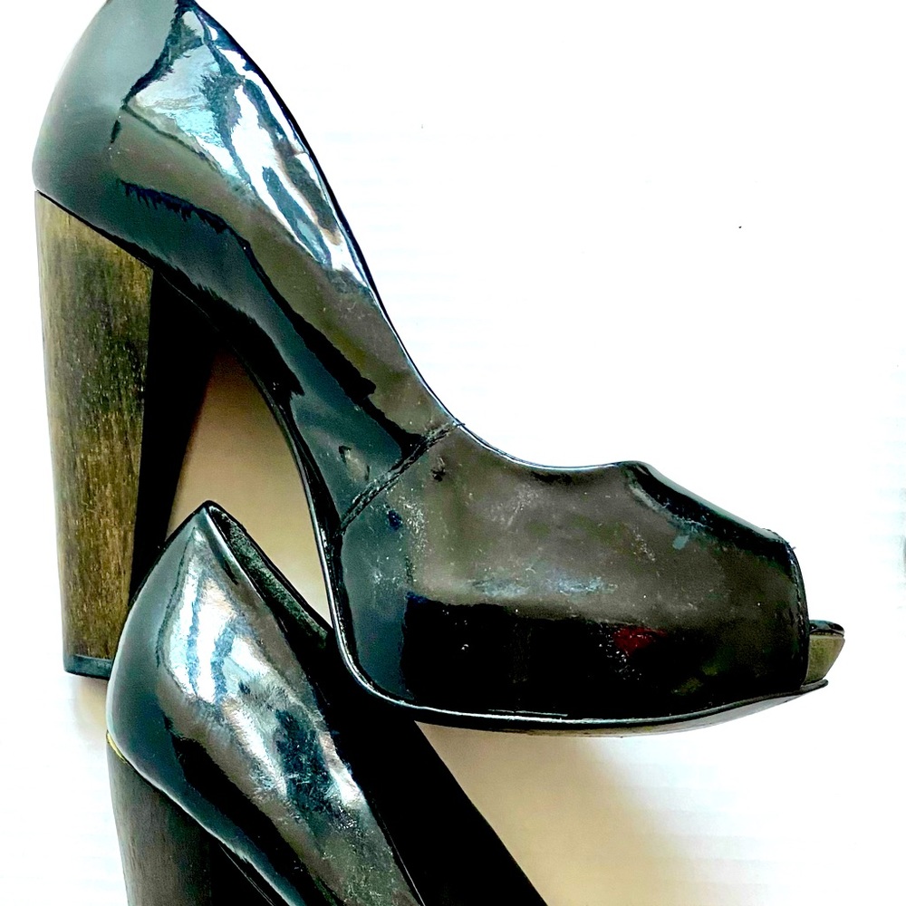 ALDO Patent Leather Open Toe Pumps